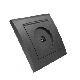 Розетка телевизионная TV 1-м СП Бриллиант в сборе графит Universal 7947571-Gr
