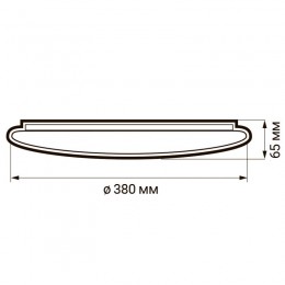 Светильник светодиодный декоративный PPB Astra-2 36Вт 4000К IP20 d380х65 настенно-потолочный бытовой JazzWay 5027046