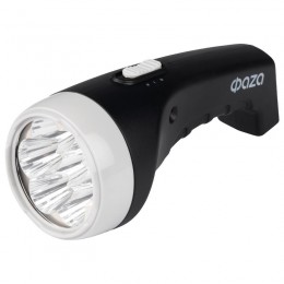 Фонарь аккумуляторный ручной AccuF2-L07-bk 7LED 2 режима: 100проц./25проц. аккум. 0.4А.ч выдвижная вилка индикатор зарядки черн. ФАZА 5000810