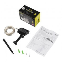 Светильник светодиодный садовый SLR-G03-100W нить 100LED холод. бел. на солнечн. батарее ФАZА 5033313