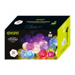 Светильник светодиодный садовый SLR-G05-30M гирлянда шарики мультицвет на солнечн. батарее ФАZА 5033375