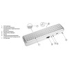 Фонарь-светильник аккумуляторный Accu9-L60-wh аварийный 60SMD яркий 300лм 2ч/эконом 90лм 6ч 220В аккум. Li-ion 3.7В 2.4А.ч бел. JazzWay 5024540