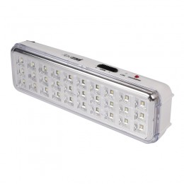 Фонарь-светильник аккумуляторный Accu9-L30-wh аварийный 30SMD яркий 300лм 2ч/эконом 90лм 6ч 220В аккум. Li-ion 3.7В 1.2А.ч бел. JazzWay 5024533