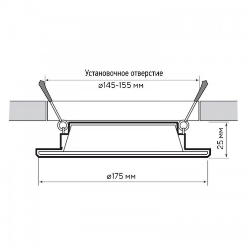 Светильник светодиодный PLED DL6 WH Downlight 15Вт 4000К IP40 ДВО встраив. Pro JazzWay 5036345