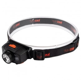 Фонарь аккумуляторный налобный AccuH1-L5WZ-og zoom LED 5Вт + 2хRED SMD IP54 5 режимов: 100проц. 180лм 3.5ч/50проц. 110лм 5.5ч/30проц. 65лм 15ч/красн. 28ч/мигающ. красн. 12ч аккум. 0.8А.ч управл. жестами черн./оранж. JazzWay 5036611