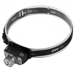 Фонарь аккумуляторный налобный AccuH1-L5WZ-bk zoom LED 5Вт + 2хRED SMD IP54 5 режимов: 100проц. 180лм 3.5ч/50проц. 110лм 5.5ч/30проц. 65лм 15ч/красн. 28ч/мигающ. красн. 12ч аккум. 0.8А.ч управл. жестами черн./сер. JazzWay 5036642