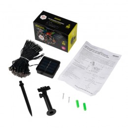 Светильник светодиодный садовый SLR-G01-100M гирлянда 100LED мультиколор с колышком на солнечн. батарее ФАZА 5033405