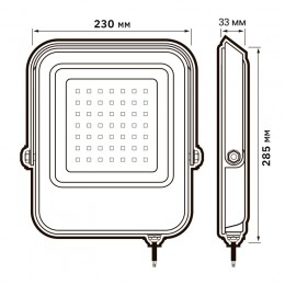 Прожектор светодиодный PFL-V 150Вт 6500К IP65 ДО Pro JazzWay 5039773