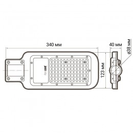 Светильник светодиодный PSL 07 30Вт 5000К IP65 AC180-260 уличный ДКУ Pro JazzWay 5041035