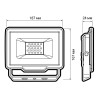 Прожектор светодиодный PFL-C3 50Вт 4000К IP65 ДО compact закален. прозр. стекло JazzWay 5045699