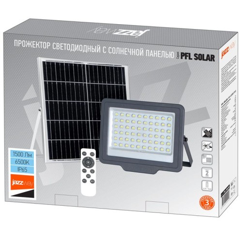 Прожектор светодиодный PFL SOLAR 150 6500К IP65 ДО с солнечн. панелью и пультом в комплекте JazzWay 5044425