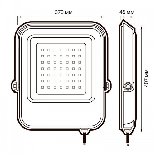 Прожектор светодиодный PFL-V 400Вт 6500К IP65 ДО Pro JazzWay 5045026