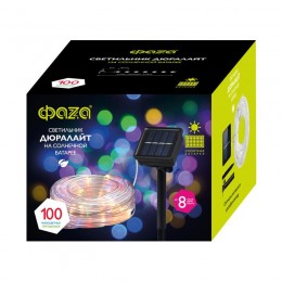 Светильник светодиодный садовый SLR-G06-100M 100LED дюралайт RGB мультицвет (заменяемый Ni-MH 500мА.ч аккумулятор) ФАZА 5060081