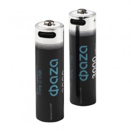 Аккумулятор литиевый AA 1.5В Li-Ion 3000мВт.ч 2000мА.ч зарядка от Type-C шнур в комплекте BL-2 (уп.2шт) ФАZА 5061576