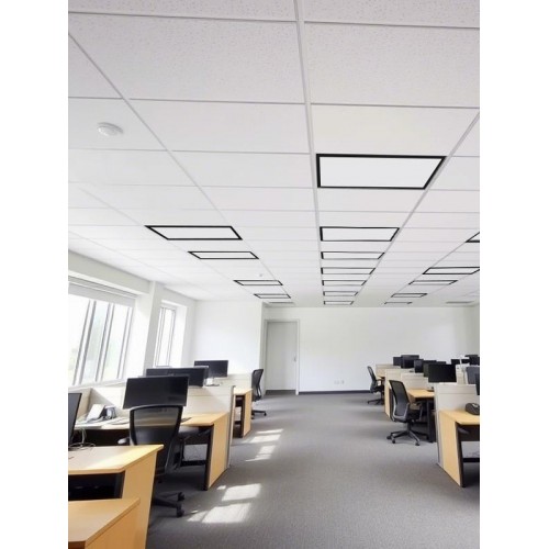 Светильник светодиодный ДВО PPL 588/G OPAL 40Вт 4000К IP40 588х588х25мм BLACK Грильято Pro JazzWay 5062023