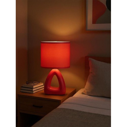 Светильник настольный JH2-01-og E14 IP20 170х100х300мм керамика; ткань; PVC-пластик оранж. JazzWay 5062290