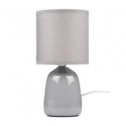 Светильник настольный JH2-02-gy E14 IP20 130х130х255мм керамика; ткань; PVC-пластик сер. JazzWay 5062320