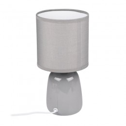 Светильник настольный JH2-02-gy E14 IP20 130х130х255мм керамика; ткань; PVC-пластик сер. JazzWay 5062320