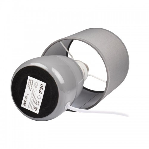 Светильник настольный JH2-02-gy E14 IP20 130х130х255мм керамика; ткань; PVC-пластик сер. JazzWay 5062320