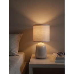 Светильник настольный JH2-02-gy E14 IP20 130х130х255мм керамика; ткань; PVC-пластик сер. JazzWay 5062320