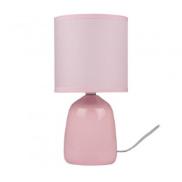 Светильник настольный JH2-02-pk E14 IP20 130х130х255мм керамика; ткань; PVC-пластик роз. JazzWay 5062337