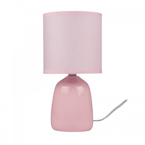 Светильник настольный JH2-02-pk E14 IP20 130х130х255мм керамика; ткань; PVC-пластик роз. JazzWay 5062337