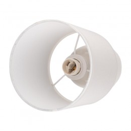 Светильник настольный JH2-02-wh E14 IP20 130х130х255мм керамика; ткань; PVC-пластик бел. JazzWay 5062313