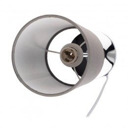 Светильник настольный JH3-01-gy E14 IP20 110х110х310мм метал.; ткань; PVC-пластик сер. JazzWay 5062368