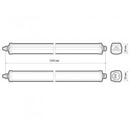 Светильник светодиодный PWP-C7 PRO 1200 36Вт 3000К/4000К/6500К IP65 5400лм ДСП 3CCT влагозащ. с переключением цветовой температуры Pro+ JazzWay 5068834