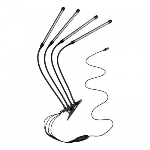 Светильник светодиодный «КРИСТАЛЛ» CTL2-USB-bl Agro для растений спектр 4 плафона по 10Вт на прищепке пульт на шнуре IP40 красн./син. ФАZА 5068810