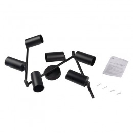 Светильник PCL-0606 6xGU10 IP20 230В BL настен./потолочн. декор. под лампу JazzWay 5066762