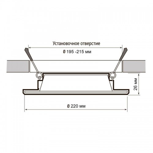 Светильник светодиодный PLED DL7 24Вт 6500К IP54 2040лм WH встраив. бел. Pro JazzWay 5069121