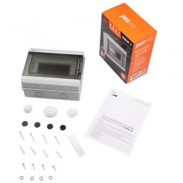 Бокс модульный накладной PDB/W 3008 GR (ЩРН-ПГ- 8) IP65 пластик. Pro JazzWay 5071988
