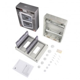Бокс модульный накладной PDB/W 4024 GR (ЩРН-ПГ-24) IP65 пластик. Pro JazzWay 5072145