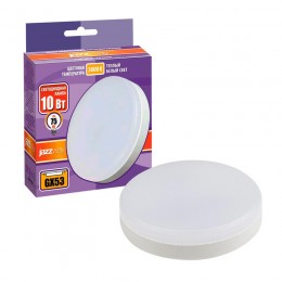 Лампа светодиодная PLED-GX53 10Вт таблетка матовая 3000К тепл. бел. GX53 800лм 230В JazzWay 1029072