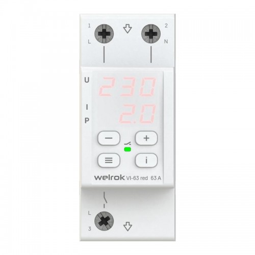 Реле напряжения с контролем тока VI-63 red Welrok 4660251140281