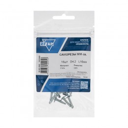 Саморез усиленный для тонкого метал. листа со сверлом 4.2х16 (пакет) (уп.16шт) Zitar 102398