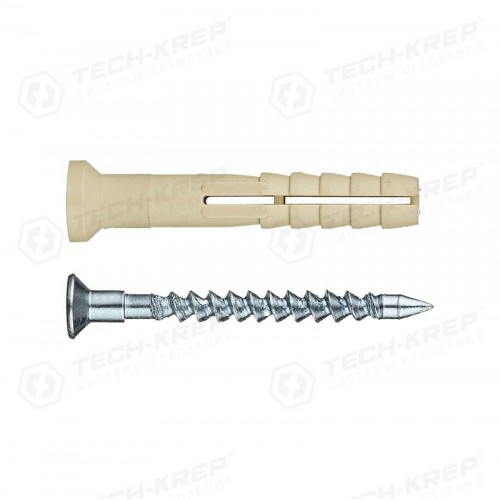 Дюбель-гвоздь 6х40 пот. манжета (нейлон) (уп.150шт) Tech-KREP 101330