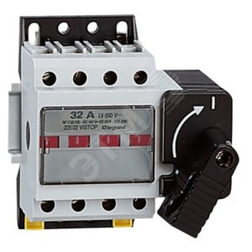 Выключатель-разъединитель Vistop 32А 4П рукоятка спереди черная рукоятка