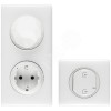 Celiane with NETATMO Стартовый пакет.  Шлюз WiFi + умная розетка 2К+З 16А 230В + главный беспроводной выключатель  Я дома/Я вне дома . Цвет Белый. Рамки Белый глянец.