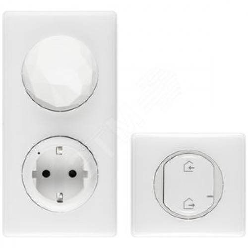 Celiane with NETATMO Стартовый пакет.  Шлюз WiFi + умная розетка 2К+З 16А 230В + главный беспроводной выключатель  Я дома/Я вне дома . Цвет Белый. Рамки Белый глянец.