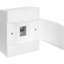 Practibox S Пластиковый щиток Навесной (ЩРн-П) 1X4 Белая дверь