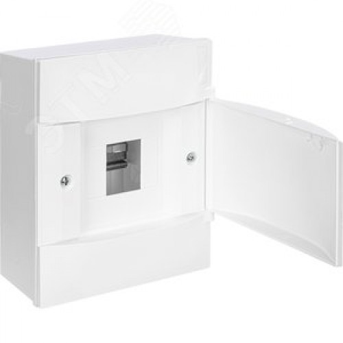 Practibox S Пластиковый щиток Навесной (ЩРн-П) 1X4 Белая дверь