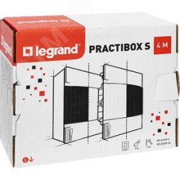 Practibox S Пластиковый щиток Навесной (ЩРн-П) 1X4 Белая дверь