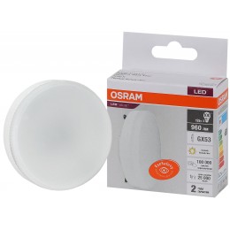 Лампа светодиодная LED 12 Вт GX53 3000К 960Лм таблетка 220 В (замена 100Вт) OSRAM