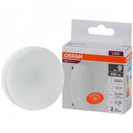 Лампа светодиодная LED 10 Вт GX53 4000К 800Лм таблетка 220 В (замена 75Вт) OSRAM