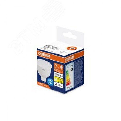 Лампа светодиодная 7 Вт 700Лм 2700К GU5.3 170-250В OSRAM LONG LIFE