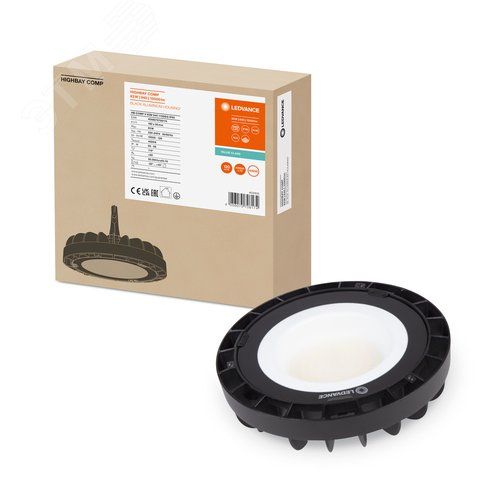 Светильник для высоких пролетов промышленный хайбей ДСП-83Вт 4000K 10000Лм IP65 подвесной темперированное стекло