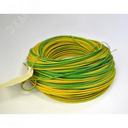 Провод силовой ПУГВнг(А)-LS 1х2.5                 (PE) зелено-желтый многопроволочный 100м