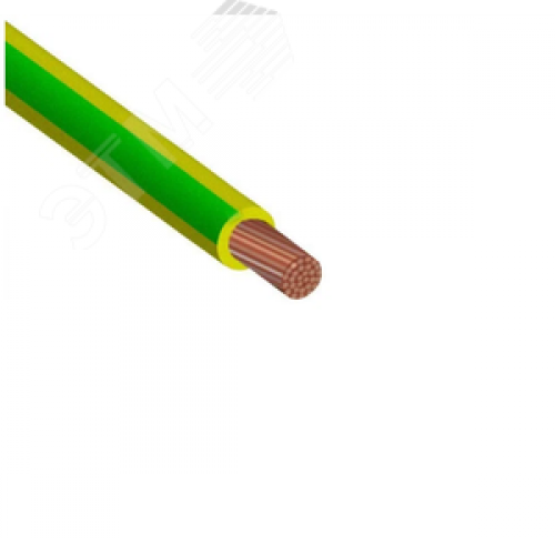 Провод силовой ПУГВнг(А)-LS 1х2.5                 (PE) зелено-желтый многопроволочный 100м